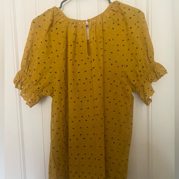 Universal Thread Goods Co. mustard yellow top with cutout embellishments - Picture 5 of 6